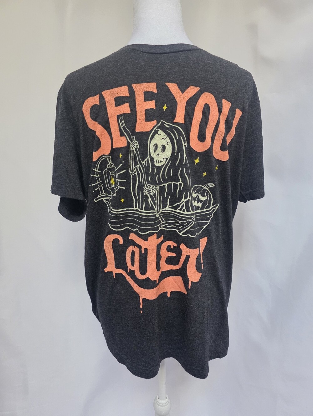 Bella Canvas See You Later Grim Reaper Graphic T-Shirt Size Large